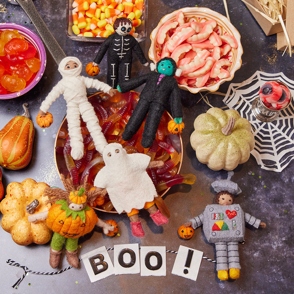 Ghost Trick-or-Treater Ornament