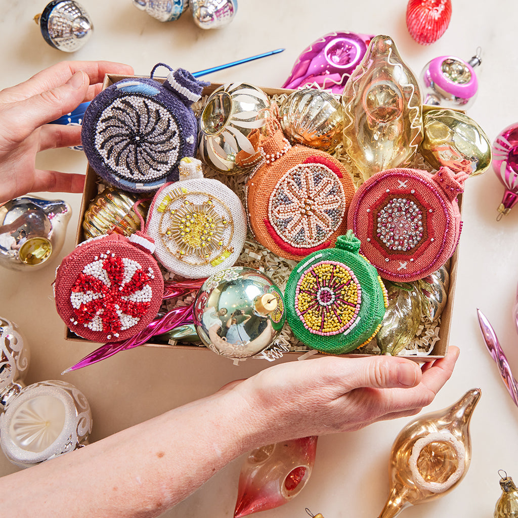 Vintage Bauble Beaded Ornaments