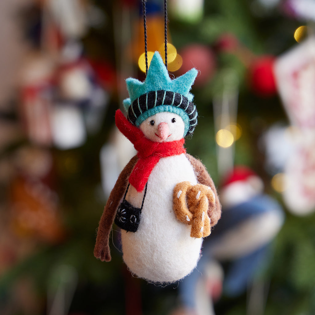 NYC Snowman Ornament