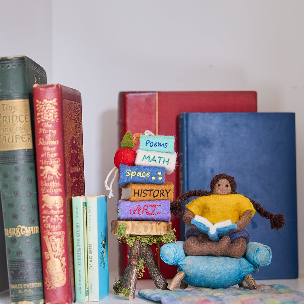 Stack of Books Ornament