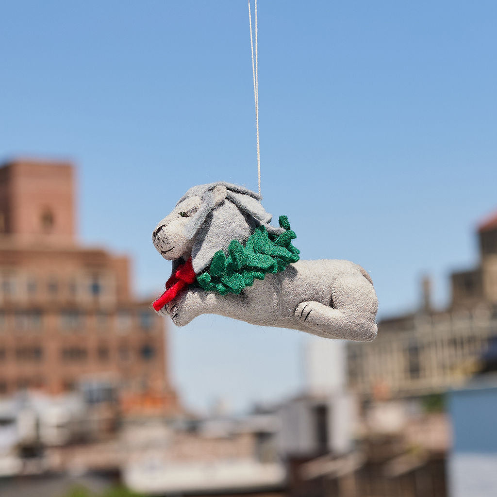 Christmas Lion Statue Ornament