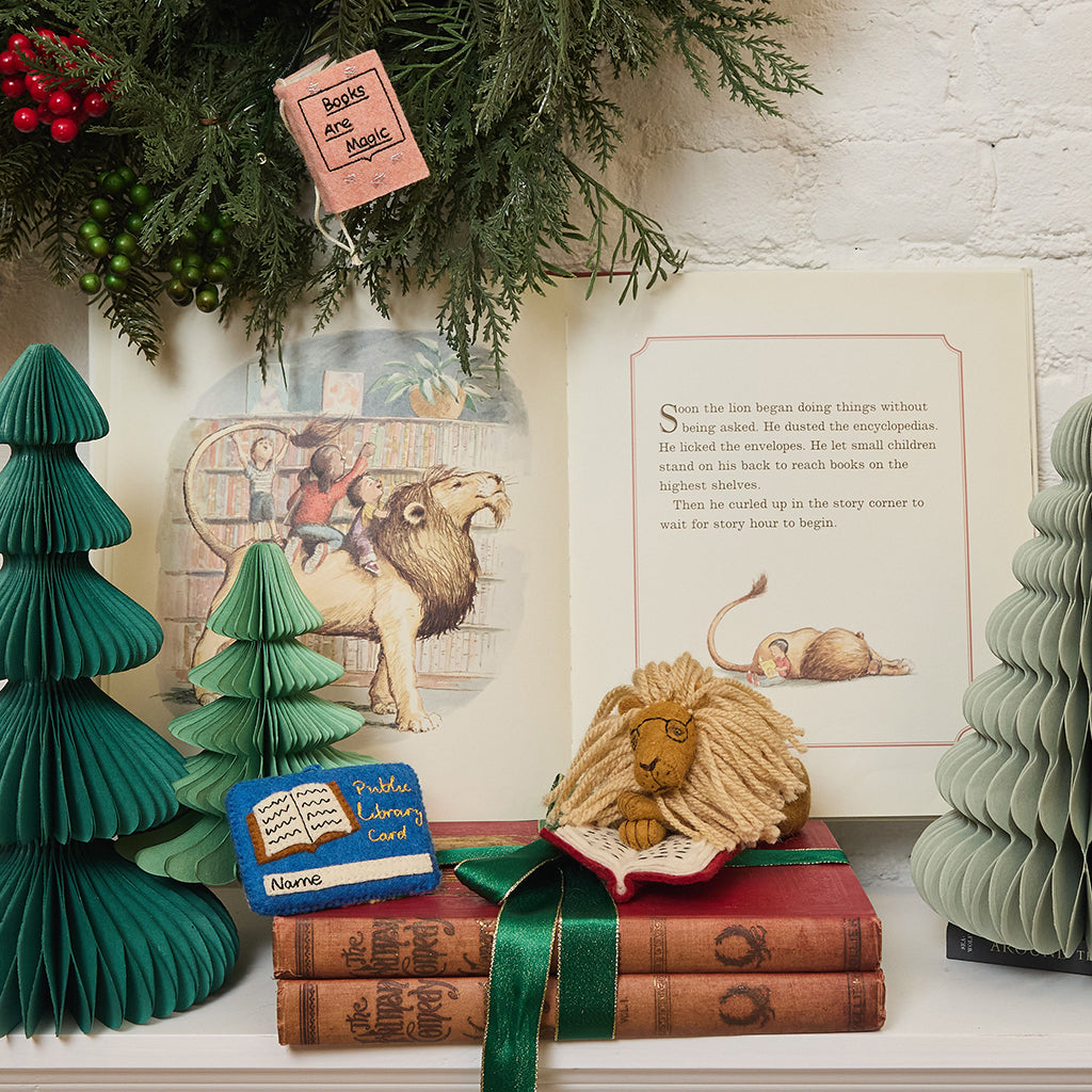 Reading Lion Ornament