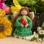 Little Cardinal Fairy Ornament