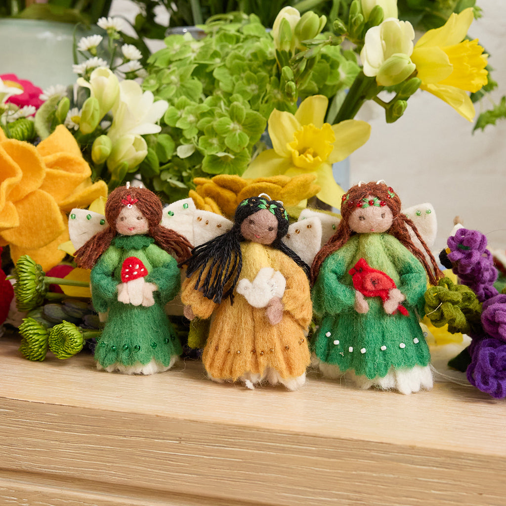 Little Cardinal Fairy Ornament