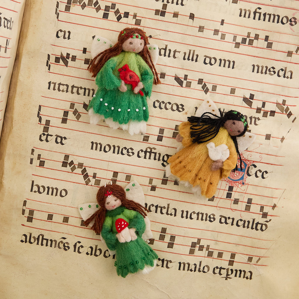 Little Cardinal Fairy Ornament