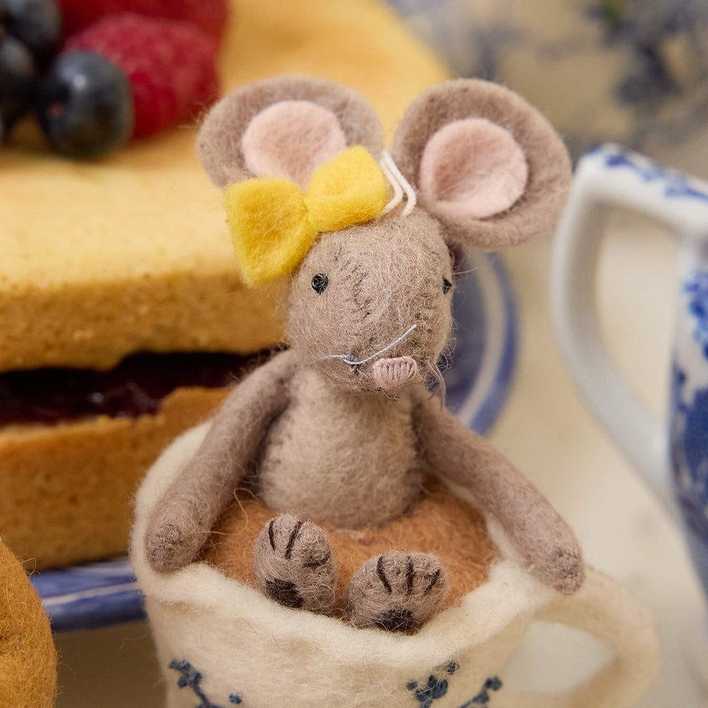 Mouse in Teacup Ornament