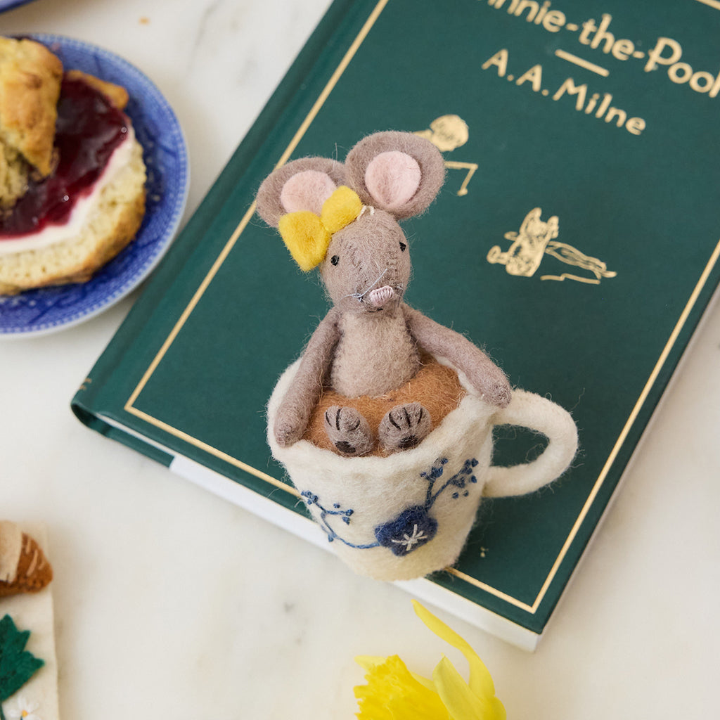 Mouse in Teacup Ornament