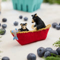 Black Bears in Canoe