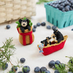 Black Bears in Canoe