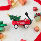 Red Wagon with Tree