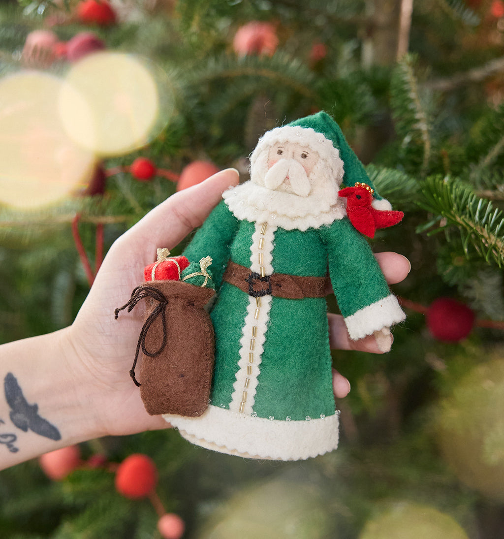 Emerald Santa Tree Topper