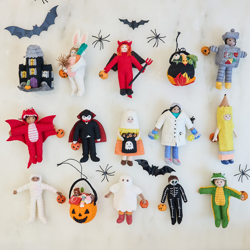 Ghost Trick-or-Treater Ornament