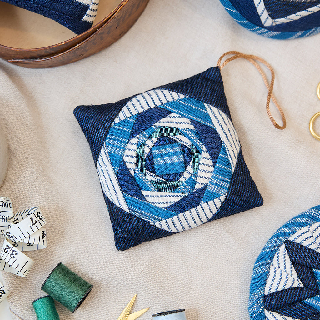 Indigo Quilted Ornaments