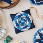 Indigo Quilted Ornaments
