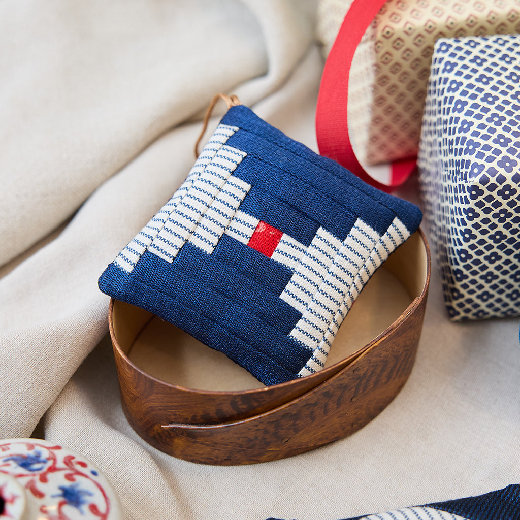 Indigo Quilted Ornaments