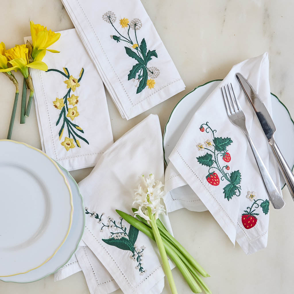 Spring Floral Cotton Napkins