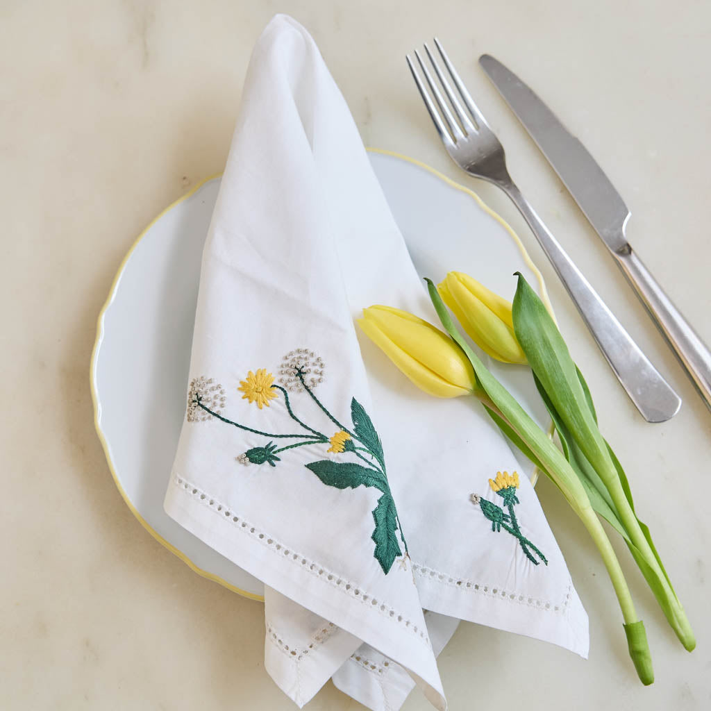Spring Floral Cotton Napkins