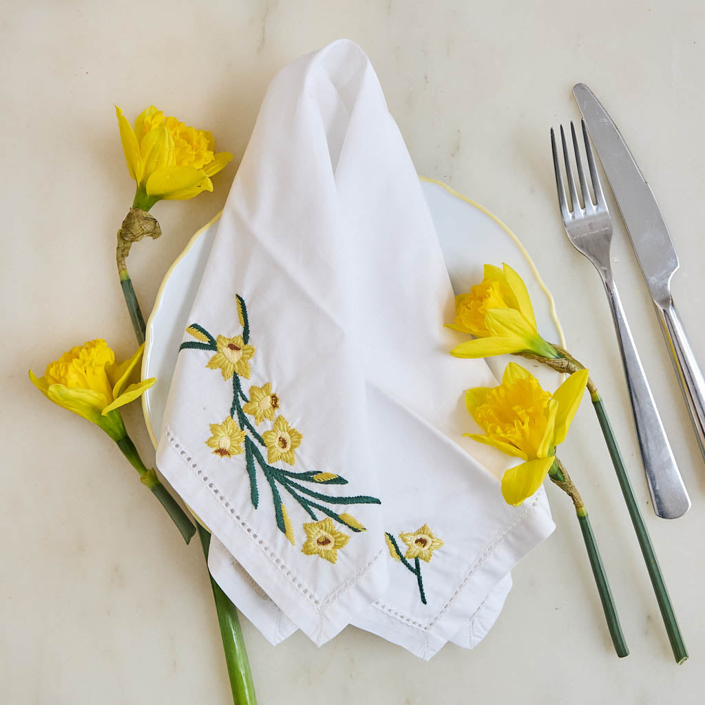 Spring Floral Cotton Napkins