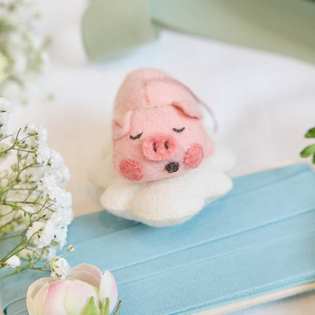 Sleepy Pig Ornament