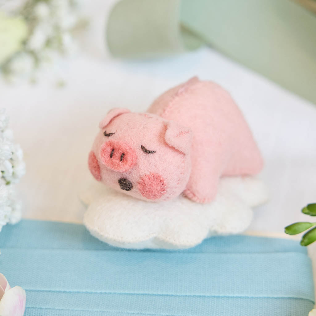 Sleepy Pig Ornament