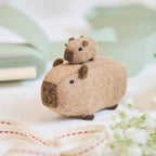 Capybara with Baby Ornament