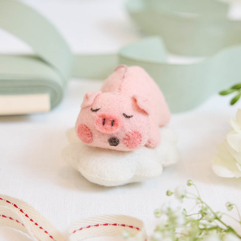 Sleepy Pig Ornament