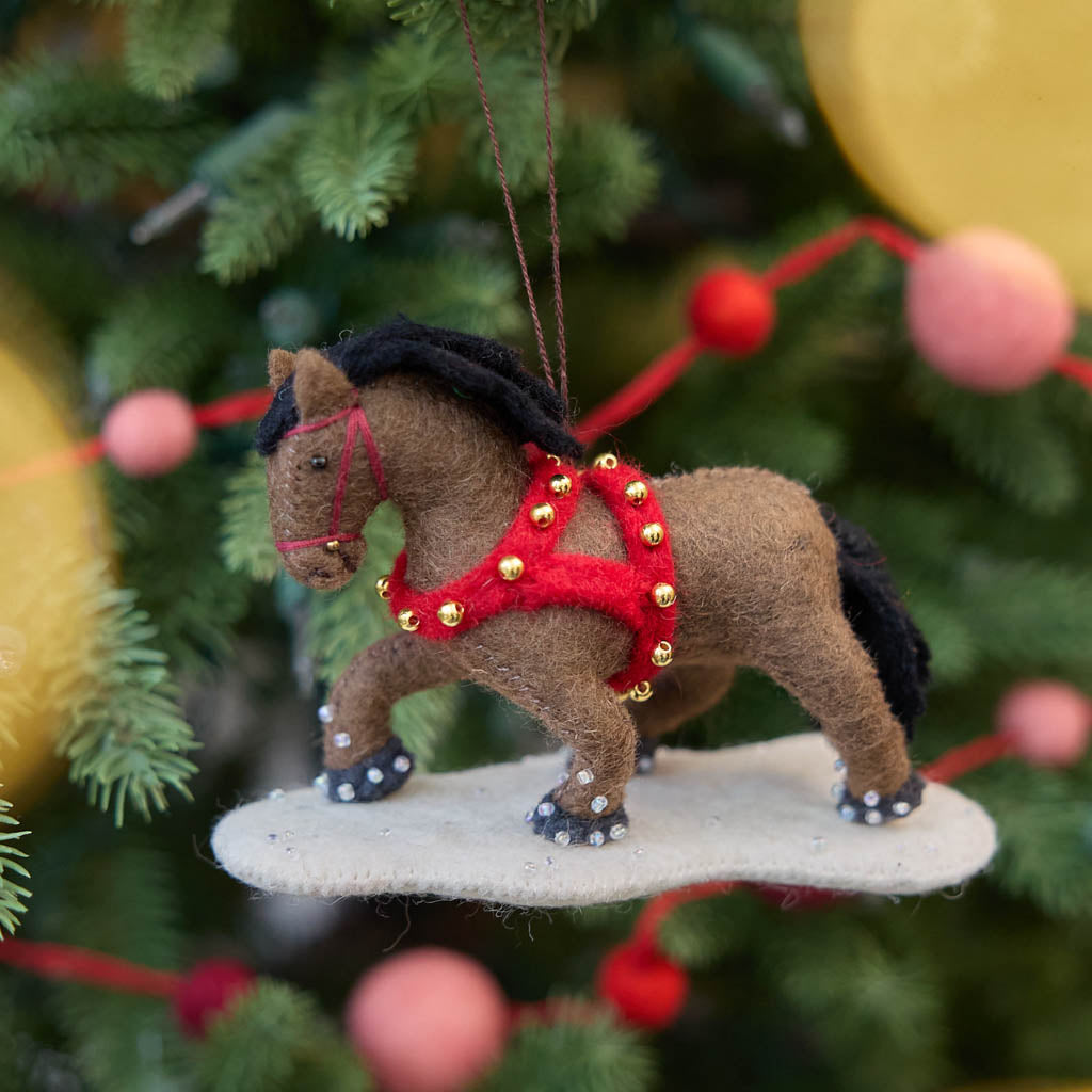 Winter Horse Ornament