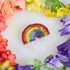 Rainbow Beaded Ornament