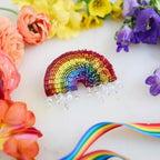 Rainbow Beaded Ornament