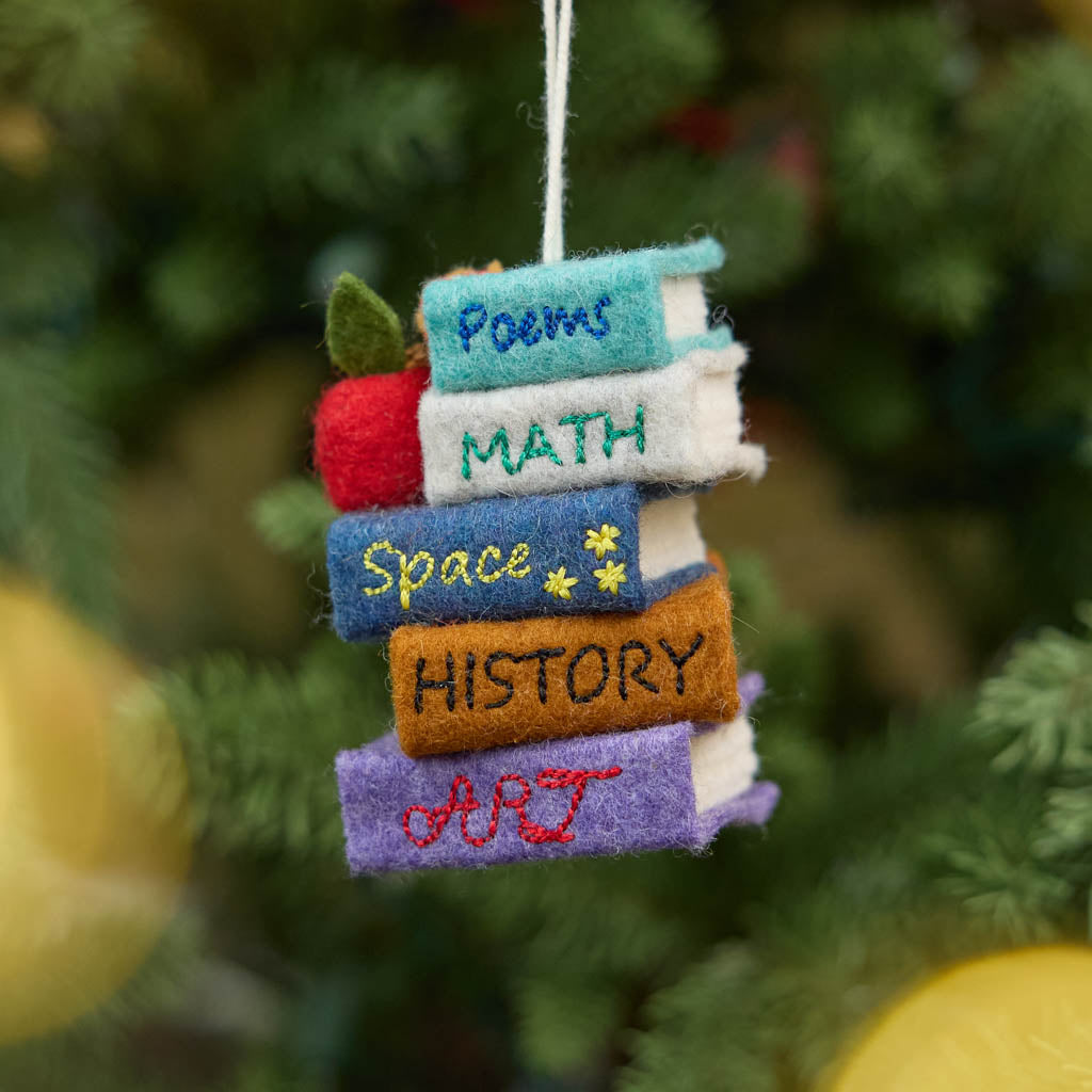 Stack of Books Ornament