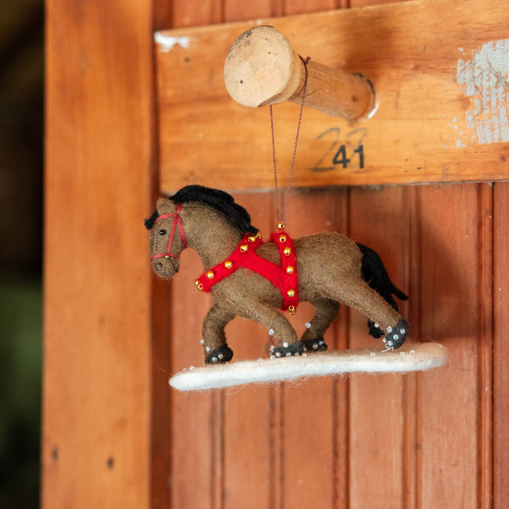 Winter Horse Ornament