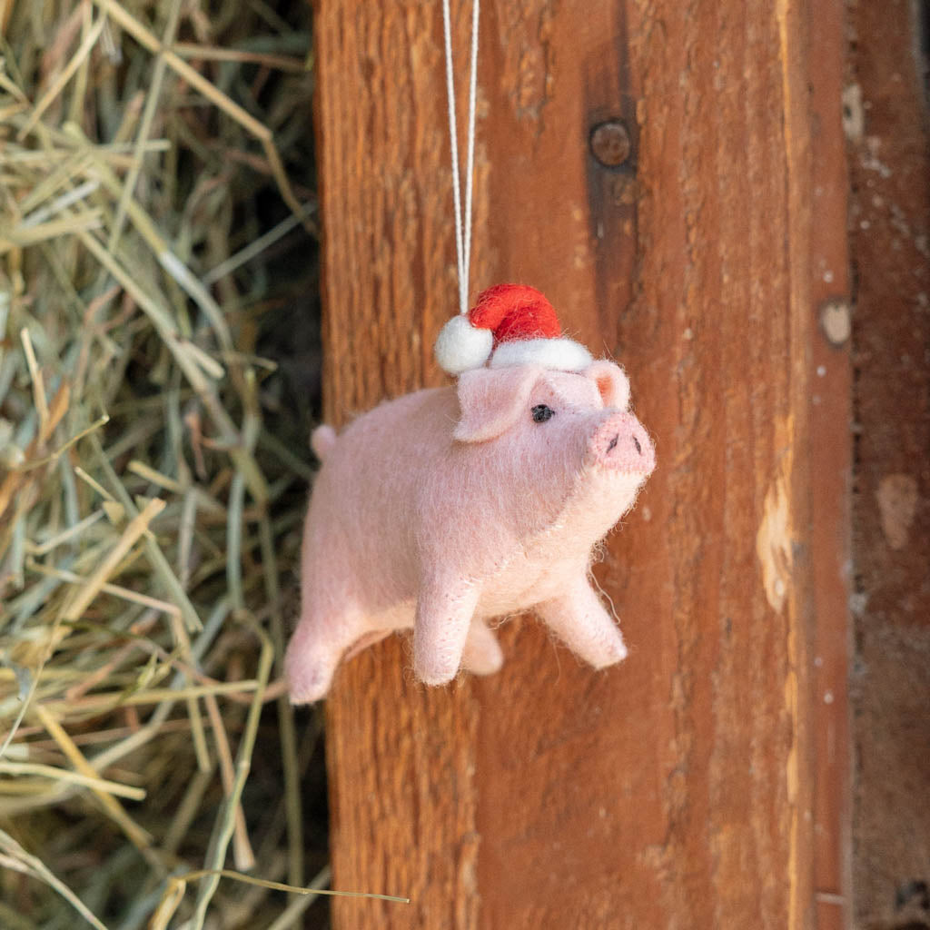 Santa Pig Ornament