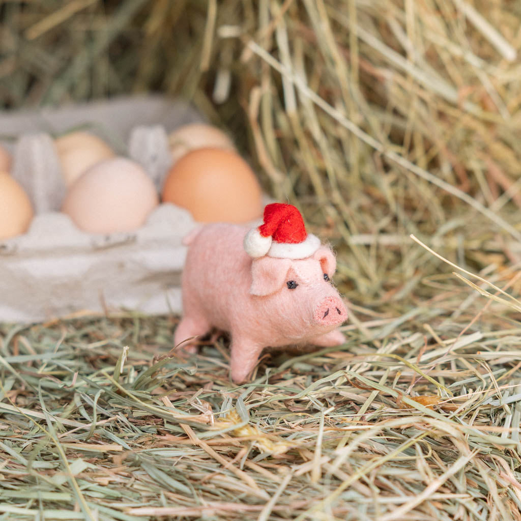 Santa Pig Ornament