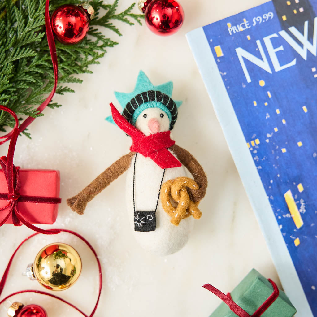 NYC Snowman Ornament
