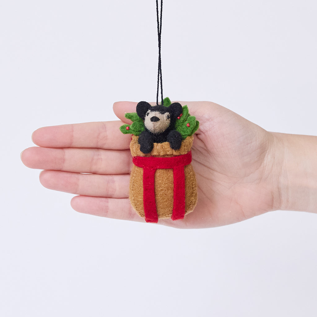 Black Bear Cub Basket