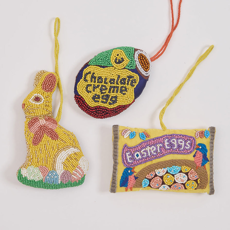 Beaded Easter Candy Ornaments