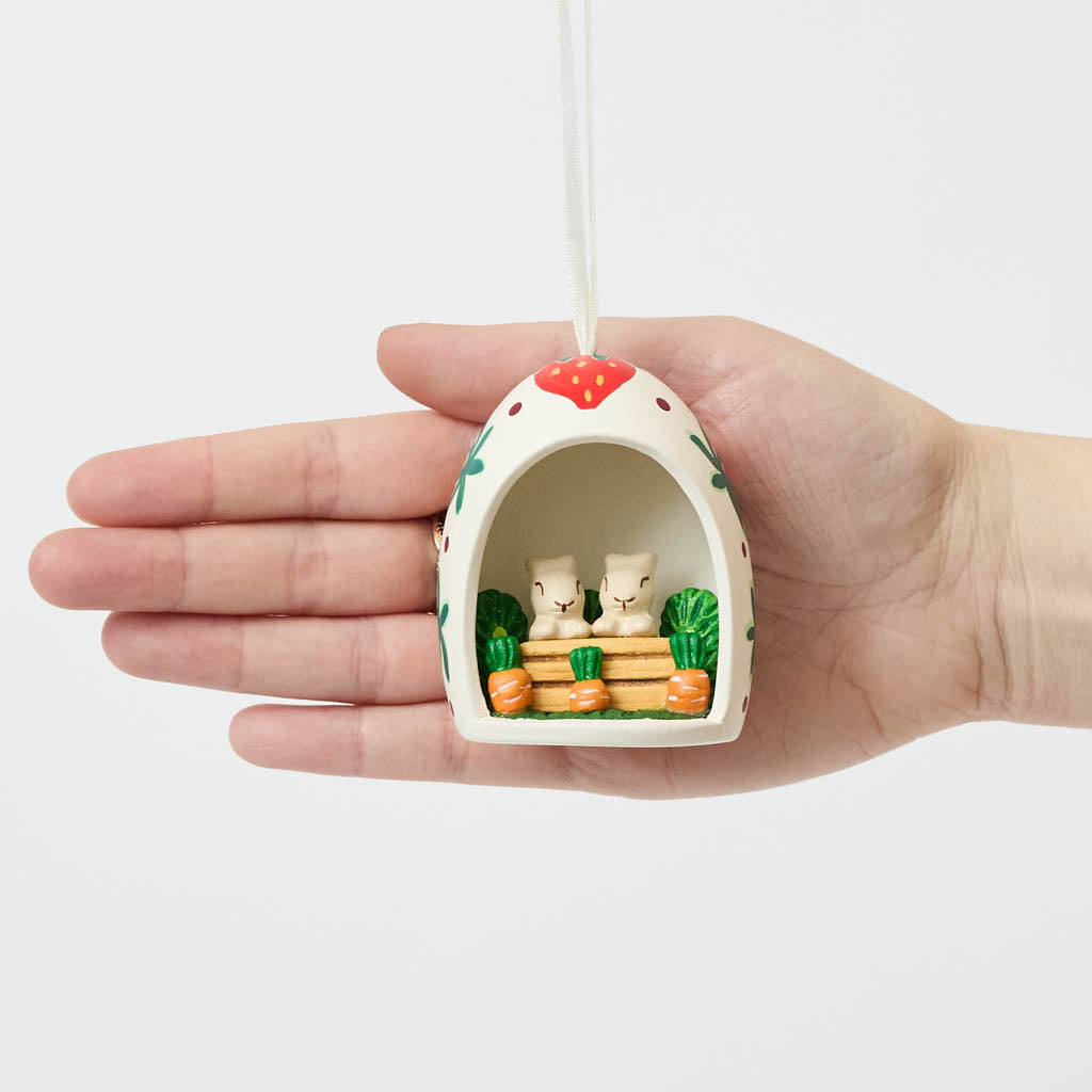 Bunnies in Egg Ceramic