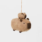 Capybara with Baby Ornament