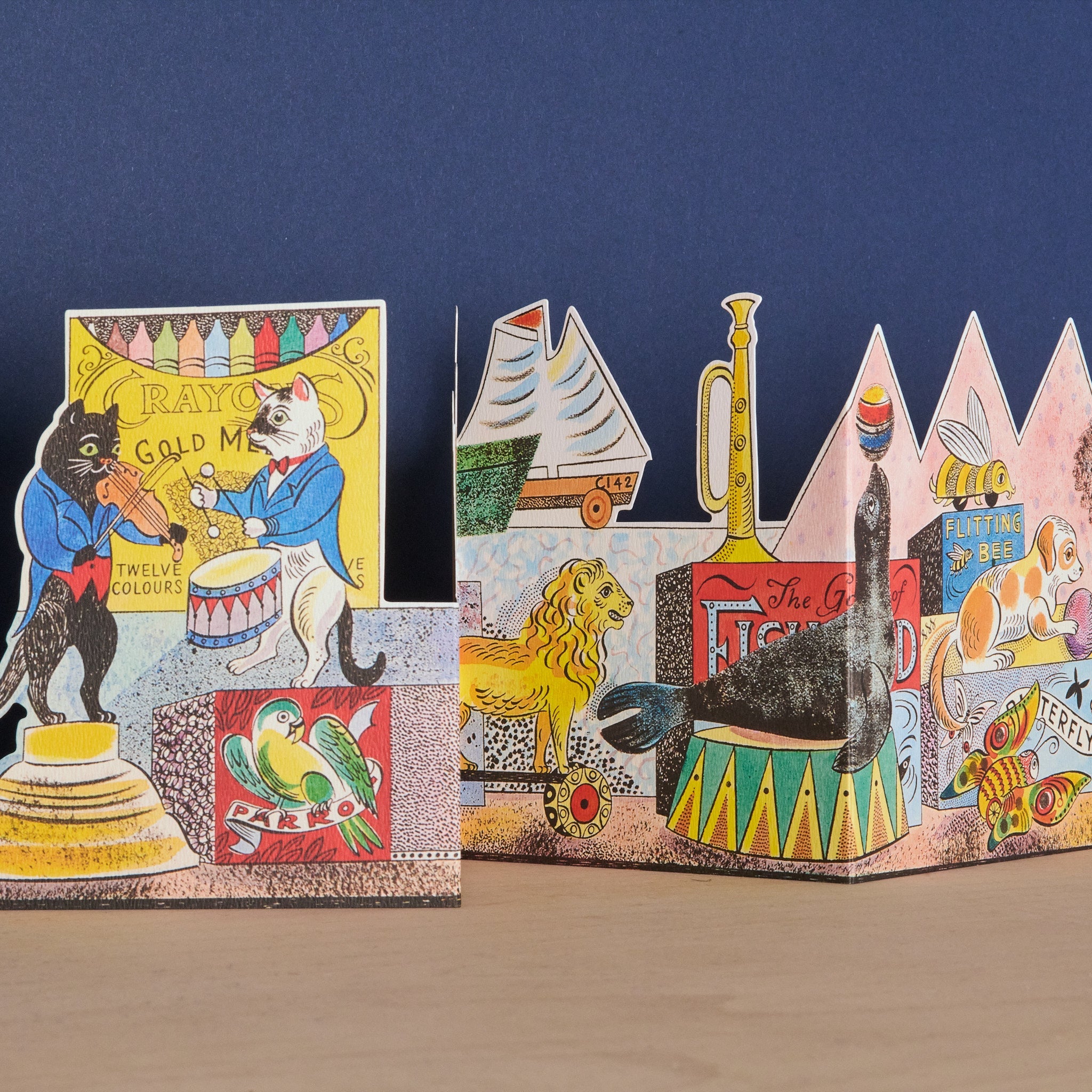 Tin Toys Accordion Card