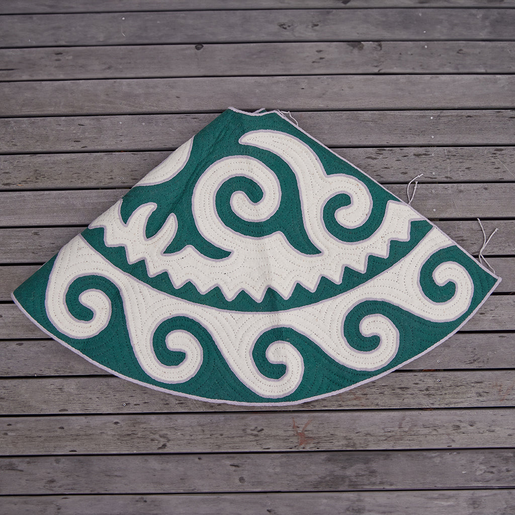 Contemporary Green White Skirt