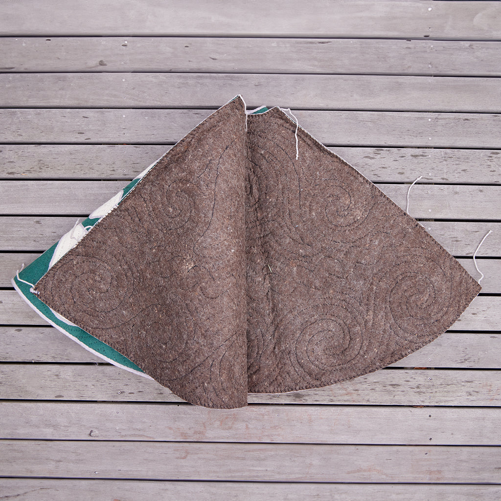 Contemporary Green White Skirt