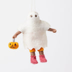 Ghost Trick-or-Treater Ornament