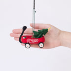 Red Wagon with Tree