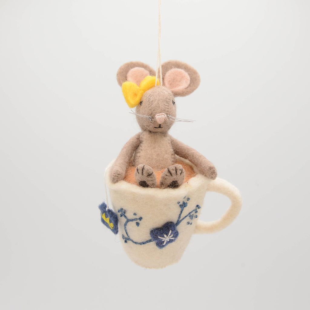 Mouse in Teacup Ornament