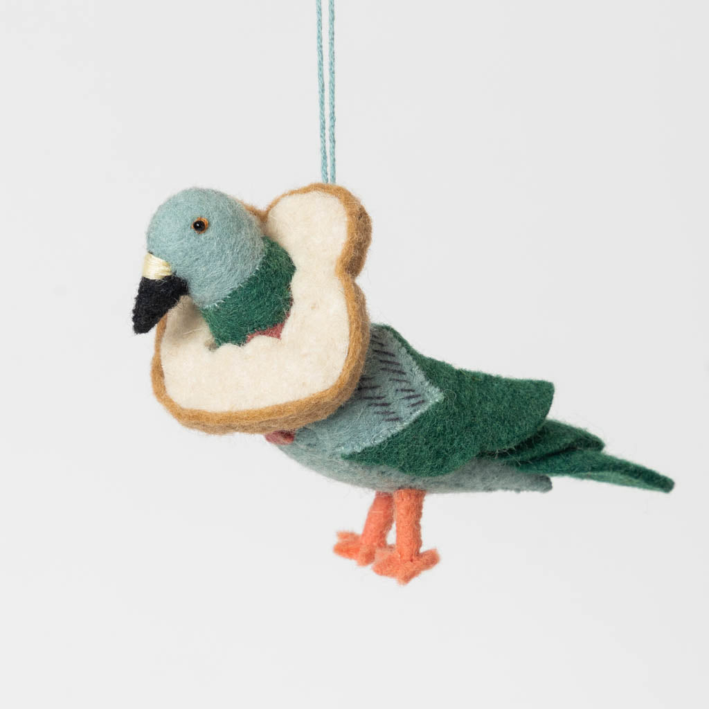 Pigeon with Bread Necklace