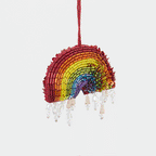 Rainbow Beaded Ornament