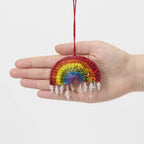 Rainbow Beaded Ornament