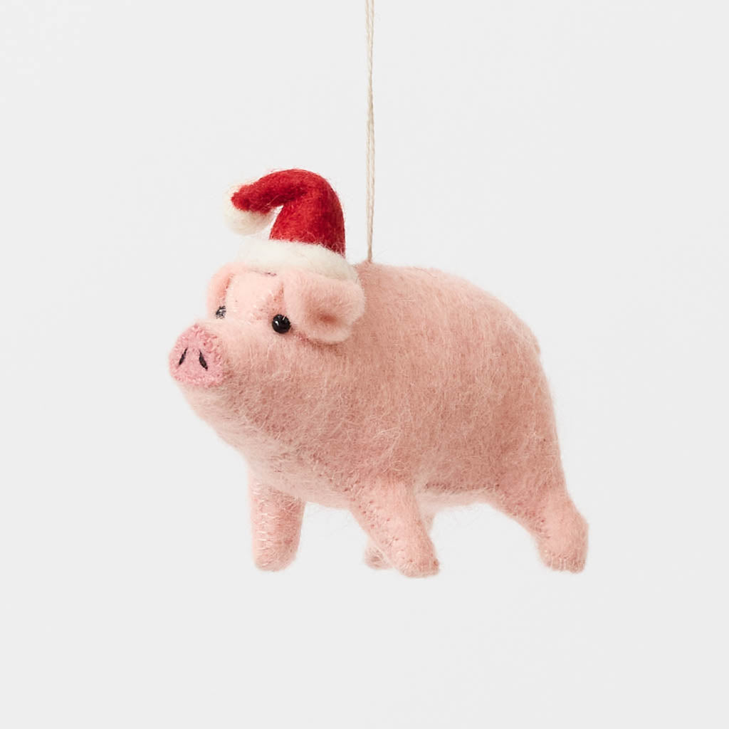 Santa Pig Ornament