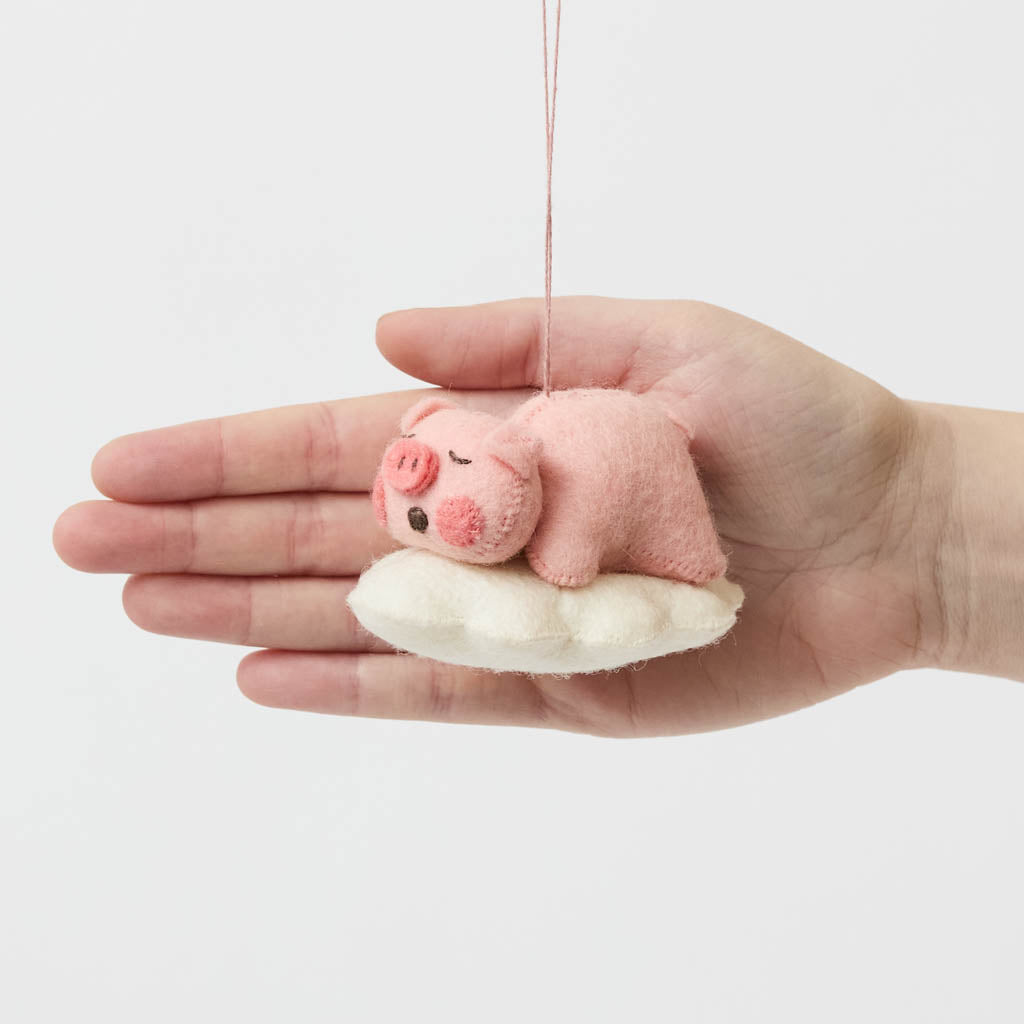Sleepy Pig Ornament