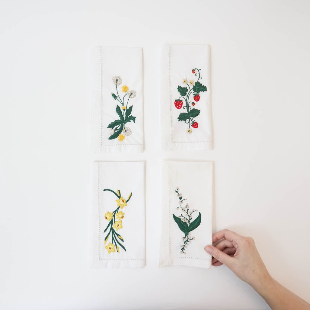 Spring Floral Cotton Napkins